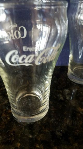 Vintage Drink Coca Cola Set Of 4 6 oz Soda Fountain Glasses 2