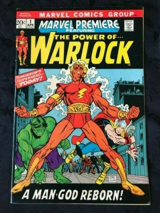 1971 Marvel Premiere Power Of The Warlock 2 Comic Book 1 & 2 Gil Kane Roy Thomas
