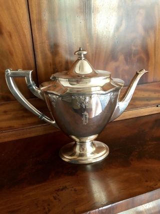 Barbour S.  P.  Co.  3153 Silverplate Repousse Coffee Tea Pot Silver Plate 8”
