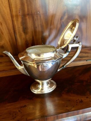 Barbour S.  P.  Co.  3153 Silverplate Repousse Coffee Tea Pot Silver Plate 8” 2