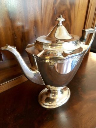 Barbour S.  P.  Co.  3153 Silverplate Repousse Coffee Tea Pot Silver Plate 8” 5
