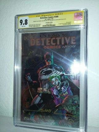 Detective Comics 1000 Jim Lee Foil Exclusive Cgc 9.  8 Signature Series 4xsigs
