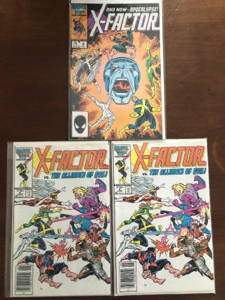 X - Factor 5 & 6 1st Cameo & Full App Apocalypse 1986 X - Men Marvel Comics
