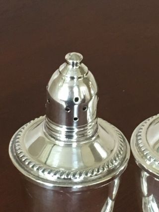 Vintage Duchin Creation Sterling Silver Weighted Salt & Pepper Shakers Set 4