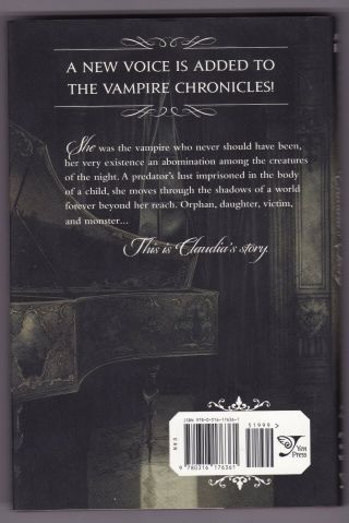 Interview with the Vampire : Claudia ' s Story Hardcover SIGNED w/SKETCH 2012 DR 2