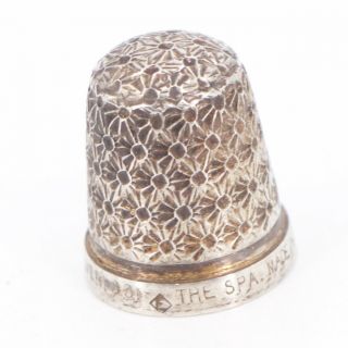 Vtg Sterling Silver - The Spa H.  G&s.  London Sewing Thimble Size 13 - 3.  5g
