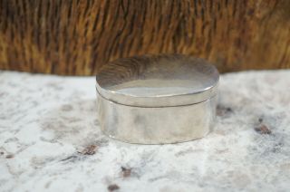 Vintage Mexico Taxco Sterling Silver Snuff Pill Box 13 Grams