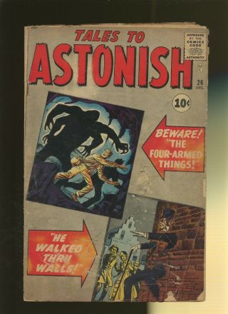 Tales To Astonish 26 Gd 2.  0 1 Book Marvel Monsters Jack Kirby Steve Ditko