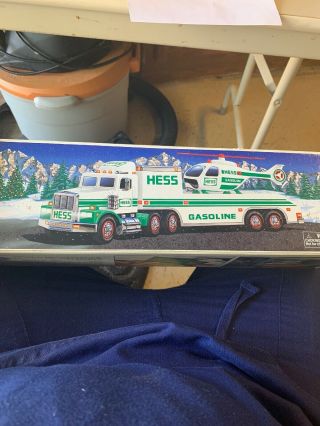 1995 Hess Toy Truck And Helicopter