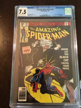 Spider - Man 194 Cgc 7.  5,  1st Appearance Of The Black Cat.  Case