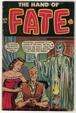 The Hand Of Fate 10 Vg 4.  0 Pre - Code Horror
