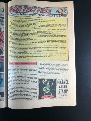 Marvel Premiere 15 Iron Fist Marvel 5/74 1st app origin Iron Fist Daniel Rand A0 4