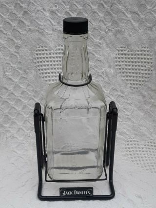 Jack Daniels Old No 7 Rocking Bottle Swing Metal Cradle W/bottle 1.  75 Liter