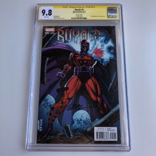Royals 5 Cgc 9.  8 Magneto Trading Card Variant Signed By Jim Lee