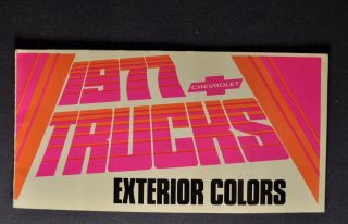 1977 Chevrolet Truck Paint Chip Colors Brochure Pickup Blazer Suburban El Camino