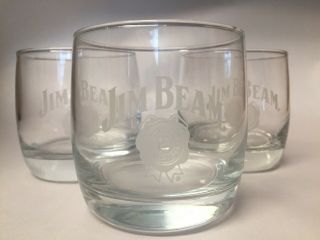 Jim Beam Whiskey Glasses Set Of 3 Glasses