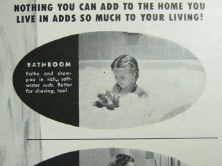 1953 Little Girl Takes Bubble Bath Bathing Tub Culligan Soft Water Vtg Print Ad