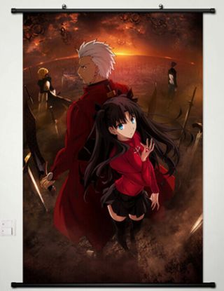 Anime Japan Fate/stay Night Home Decor Poster Wall Scroll Rin Tohsaka Cos 428