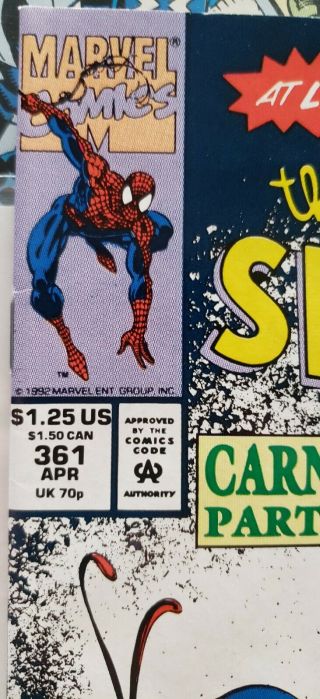Spider - man 360 361 362 363 1st Carnage 4