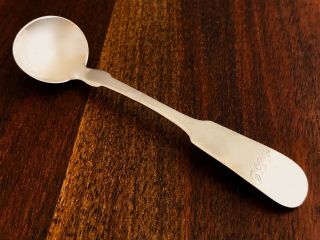 - Lincoln & Reed Coin Silver Salt Spoon: Fiddle Pattern Boston,  Ma,  1838–48