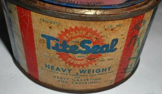 Vintage Tite Seal Heavy Weight Seal Tin Can Paper Lable Radiator Specialy Co