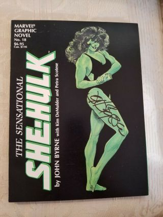 Marvel Graphic Novel 18 Sensational She - Hulk Signed John Byrne Nm,  Cgc Ready