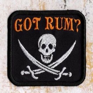 Got Rum? Pirate Patch Rummy Crest Iron On To Sew On