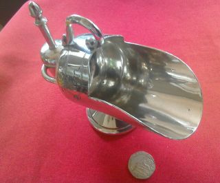 Lovely Early Vintage Silver Plate Coal Scuttle Sugar Bowl With Scoop