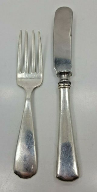 Vintage Webster Co.  Sterling Silver Youth Fork And Knife