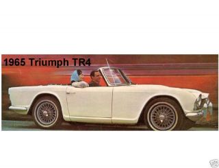 1965 Triumph Tr4 Auto Refrigerator / Tool Box Magnet Gift Card Insert Man Cave