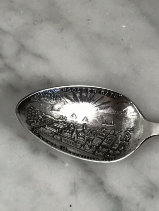 Antique Sterling Silver Panama Exposition 1915 San Francisco Ca Souvenir Spoon 4