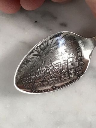 Antique Sterling Silver Panama Exposition 1915 San Francisco Ca Souvenir Spoon 5