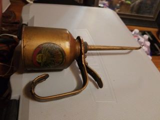 Antique Oil Can,  Eagle Rainbow Hydraulic Pump Oiler