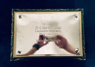 Vintage E Otto Schmidt Nurnburg W.  Germany Metal Cookie Tin Collectible Box 4