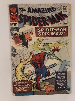 Spider - Man 24 (gd - 1.  8) 1965 Steve Ditko Art Stan Lee Story Silver Age