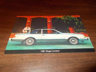 1981 Buick Regal Limited Vintage Advertising Postcard