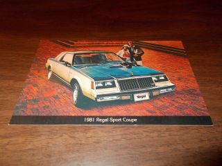 1981 Buick Regal Sport Coupe Vintage Advertising Postcard
