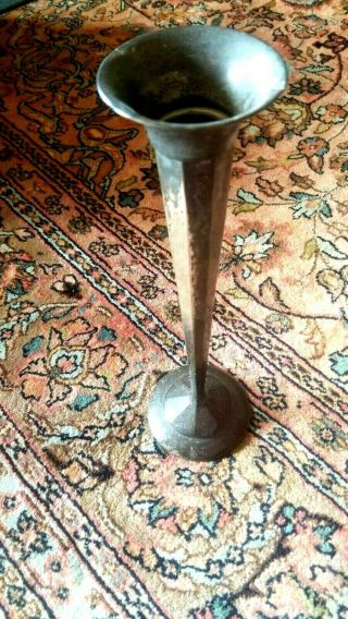 W.  H.  S.  Co.  Vintage Weighted Sterling Silver.  925 Empire Flower Vase.  14 Inches.
