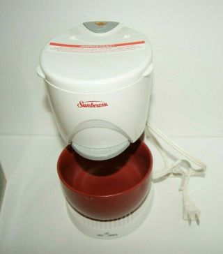 Sunbeam 6142 Hot Shot Hot Water Dispenser With Red Ceramic Bowl Open Box