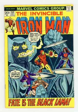 Iron Man (1st Series) 53 1972 Fn/vf 7.  0
