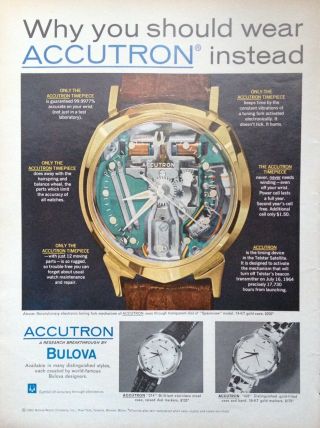 1963 Ad (odl41) Bulova Watch Co.  Nyc.  Bulova Accutron Space View Watch