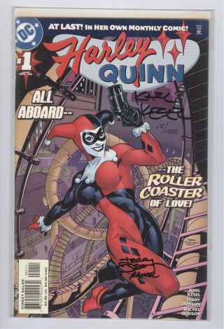 Harley Quinn 1 Signed Terry Dodson Dynamic Forces 15/1500 Dc 2000 W/coa