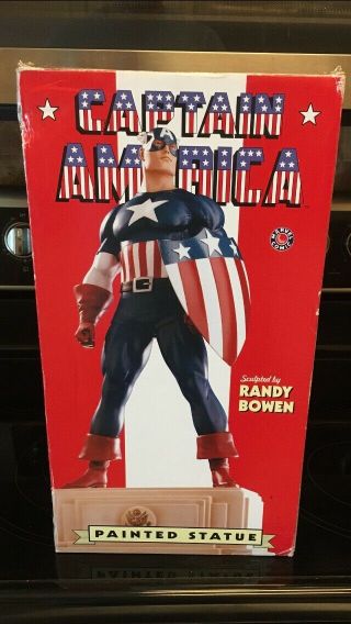Marvel Captain America Painted Statue By Randy Bowen,  Limited 293 Of 2000 Low