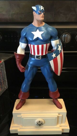 MARVEL CAPTAIN AMERICA PAINTED STATUE BY RANDY BOWEN,  LIMITED 293 OF 2000 Low 3