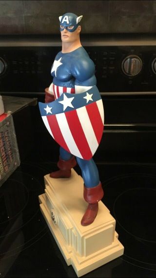 MARVEL CAPTAIN AMERICA PAINTED STATUE BY RANDY BOWEN,  LIMITED 293 OF 2000 Low 4