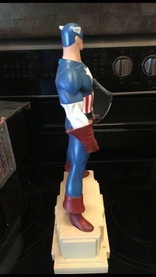 MARVEL CAPTAIN AMERICA PAINTED STATUE BY RANDY BOWEN,  LIMITED 293 OF 2000 Low 8