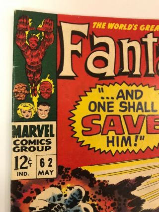 The Fantastic Four 62 Marvel Comics 1967 Jack Kirby FN 2