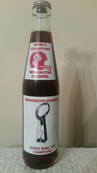 1983 Washington Redskins Superbowl 17 Championship Coke Bottle