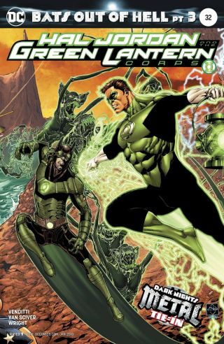 Hal Jordan Green Lantern Corps 32 Dark Nights Metal Tie - In First Printing