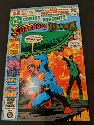 Dc Comics Presents 26 1980 1st Teen Titans Cyborg Starfire Raven
